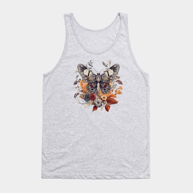 Beautiful moth with flowers Tank Top by FancyPen